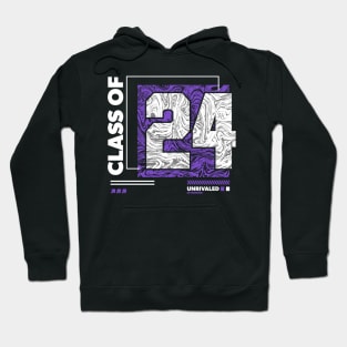 Class of 2024 Urban Streetwear // Graduation Class of '24 Purple Hoodie